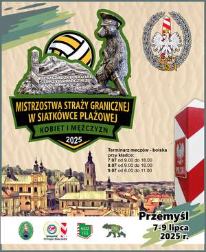 Plakat MISTRZOSTWA STRAŻY GRANICZNEJ  W SIATKÓWCE PLAŻOWEJ