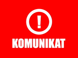 komunikat o utrudnieniach 