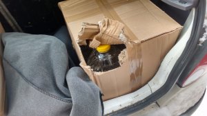Alkohol ujawniony przez funkcjonariuszy z Placówki SG w Hermanowicach 