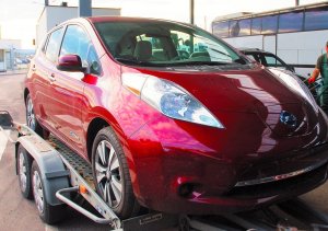 Nissan Leaf zatrzymany w Medyce 