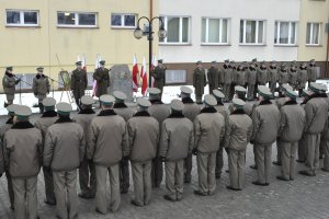 uroczysty apel upamiętniający rocznicę śmierci Patrona Bieszczadzkiego Oddziału SG 