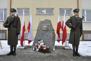 uroczysty apel upamiętniający rocznicę śmierci Patrona Bieszczadzkiego Oddziału SG 