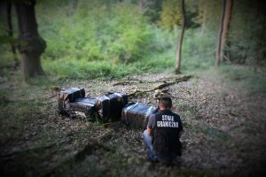 Pudła wypełnione papierosami z przemytu 
