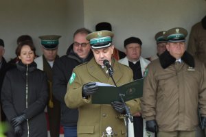 Odczytanie listu Ministra Spraw Wewnętrznych i Administracji Joachima Brudzińskiego przez Komendnata BiOSG 