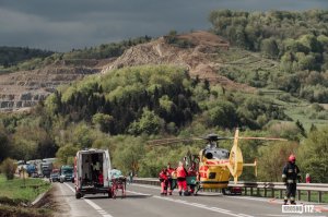 Wypadek w okolicach Lipowicy zdj. www.krosno112.pl 