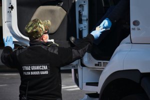 Kontrola graniczna samochodów ciężarowych w Korczowej 