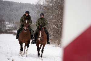 Patrol konny w Bieszczadach 