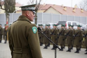 Uroczysta zbiórka w komendzie BiOSG 