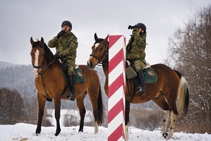 zimowy patrol na granicy w Bieszczadach 