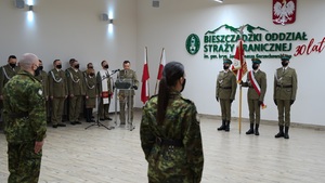 uroczyste ślubowanie w komendzie BiOSG 