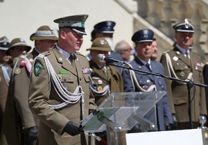 Uroczystość w Krasiczynie, gen. bryg. SG Andrzej Popko 