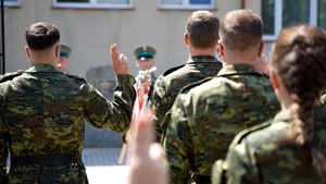 uroczyste ślubowanie w komendzie BiOSG 