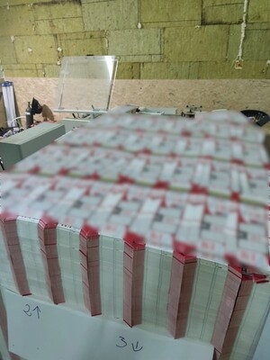 zlikwidowana nielegalna linia do produkcji papierosów 