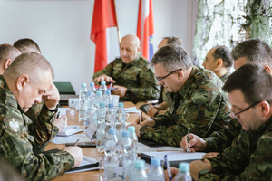 Odprawa służbowa kadry kierowniczej Bieszczadzkiego Oddziału SG 