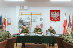 Odprawa służbowa kadry kierowniczej Bieszczadzkiego Oddziału SG 