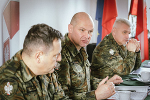 Odprawa służbowa kadry kierowniczej Bieszczadzkiego Oddziału SG 