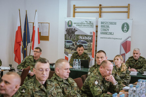 Odprawa służbowa kadry kierowniczej Bieszczadzkiego Oddziału SG 