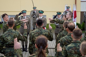 Uroczystość ślubowania w komendzie BiOSG 