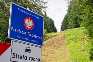 przejście graniczne w Krościenku - tablica informacyjna