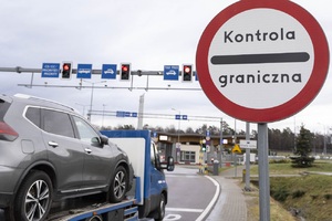 przejście graniczne w w Budomierzu, znak kontrola graniczna 