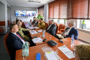 Wideokonferencja dotycząca pryszczycy, fot. Jerzy Żygadło PUW Wideokonferencja dotycząca pryszczycy, fot. Jerzy Żygadło PUW