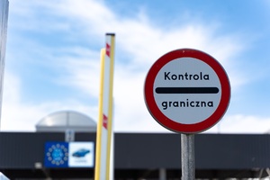 znak KONTROLA GRANICZNA, przejście graniczne w Medyce znak KONTROLA GRANICZNA, przejście graniczne w Medyce
