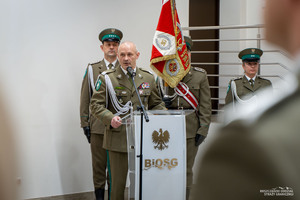 Uroczysta zbiórka w komendzie BIOSG