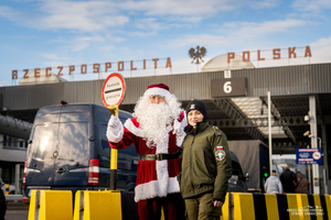 Mikołaj na przejściu granicznym w Medyce