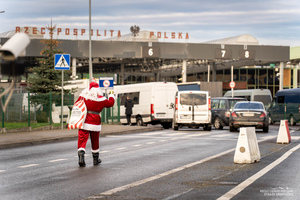 Mikołaj na przejściu granicznym w Medyce