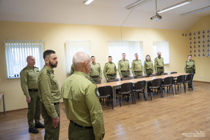 wprowadzenie w obowiązki służbowe nowego naczelnika Komendanta Placówki (Horyniec-Zdrój)