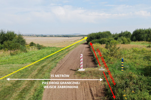 Pas drogi granicznej - ilustracjia