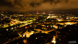 Iluminacje w kolorze zielonym z okazji Święta Straży Granicznej Most Brama Przemyska