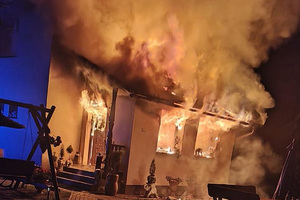 Pożar w miejscowości Wołosate